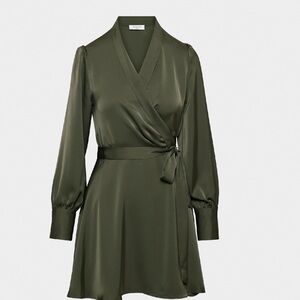 Aritzia Mini Hyde dress in olive green size L